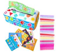 Genérico Juguetes sensoriales | Juego para bebés y niños pequeños - de pañuelos mágicos para bebés, Tirar, clasificar, arrugar, Colores y Patrones, Juguete para, Regalo para 6 Meses o más, 1 2 3 años