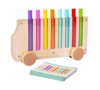 Genérico Juguetes Sensoriales para Clasificar Colores,Juego Sensorial Educativo de Madera,Set Emparejar Colores con Palitos - para Regalo de cumpleaños, Viajes, Preescolar y jardín de
