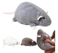 Genérico Jumbo Rat Plush - Chonky Rat Stuffed Animal, Realistic Cute Rats Pillow, Soft Giant Rats Plushie Realistic Pillow for Gift Birthday Home Decor (Gray,85 cm)