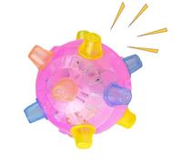 Genérico Jumping Activation Ball For Dogs - 2025 Pet Rolling Ball Toys | Motion Activated Vibration with Multi-Color LED Glow & Musical Soundtracks for Indoor and Outdoor