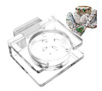Generico Jumping Spider Feeding Dish - Magnetic Food Dish | Transparent | Acrylic Bowl | Small Spider Enclosure Accessories, Magnetic Reptile Water Bowl Clear Acrylic Dishes for Wolf Spîder Small Pet