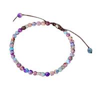 Genérico junco 8 para mm pulsera inoxidable joyería regalos pulsera positiva pulsera natural Japser pulseras amistad pulseras con perlas con natural joyería, talla única, Glaze Colored, No es una