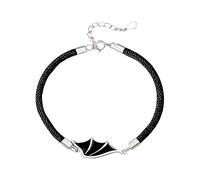 Genérico Junco Acero Pareja Mensaje Hombres Joyería Una Ala Diseño Alas Pulsera Para Pequeño Regalo Clásico Pulsera Con Regalo Anillos, talla única, other, No es una piedra preciosa