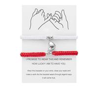 Genérico junco apilable luna rosa mujeres anillos emparejamiento mutuo atracción pareja pulseras His And Hers Adjustable 8 Love Heart Bracelet Jewelry Pulseras apilable Hombre junco 4 pulsera clásica