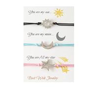 Genérico junco encantadores abuelita ancho clásico pulsera amigos familia rosa para anillos, talla única, Metal, No es una piedra preciosa