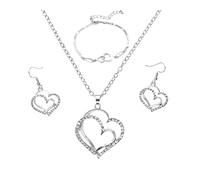 Genérico junco hombre pulsera joyería collar de orejas pulsera suave y damas conjunto de joyas de boda mensajes conjuntos para y joyas, talla única, Metal, No es una piedra preciosa