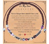 Genérico junco para hombre, pulsera de joyería de mi hijo, pulsera regalo de cumpleaños de 5 mm de papá mamá -padre -madre hijo hija pulsera regalo colores regalo hombres clásica pulsera, talla única