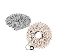 Genérico K7 Cassette de Bicicleta Rueda Libre 8V 9V 10V 11V 12V Cadena Volante Carretera(9SPEED 11-32T)