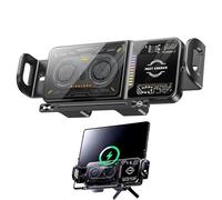 Generico Kabelloses Autoladegerät 20W | Automatische Halterung mit 90° Drehung & LED-Licht | 2-in-1 KFZ Handyhalterung für Lüftungsdüsen Armaturenbrett Windschutzscheibe | Schnellladen