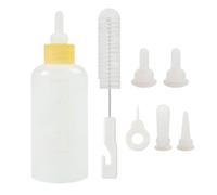 Genérico Kätzchen Aufzuchtflasche - 60ml Welpen Fütterungsset | PP 7-Teiliges Stillflaschen-Set Für Haustiere, Komplette Tiernuckelflasche Mit Ersatzsaugern Lochöffner Und Bürste Für Hunde Und Katzen