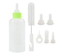 Genérico Kätzchen Aufzuchtflasche - 60ml Welpen Fütterungsset | PP 7-Teiliges Stillflaschen-Set Für Haustiere, Komplette Tiernuckelflasche Mit Ersatzsaugern Lochöffner Und Bürste Für Hunde Und Katzen