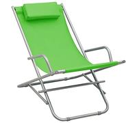 Generico kangqiling 310339 - Juego de 2 sillas mecedoras de acero, color verde, verde