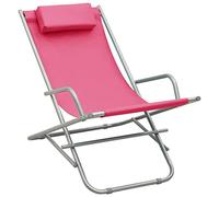 Generico kangqiling 310341 - Juego de 2 sillas mecedoras de acero rosa, rosa