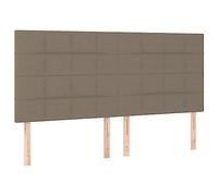 Generico Kangqiling 3116342 - Cabeceros de tela, 4 unidades, color gris topo, 80 x 5 x 78/88 cm