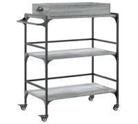 Generico kangqiling 842344 - Carro de cocina gris Sonoma, 81,5 x 41 x 92,5 cm, madera contrachapada, color gris