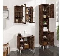 Generico Kangqiling3187606 - Juego de muebles de baño de 3 piezas de roble ahumado de madera multicapa