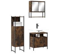 Generico Kangqiling3214697 - Juego de muebles de baño de 3 piezas de roble ahumado de madera multicapa