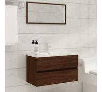 Generico Kangqiling815740 - Juego de muebles de baño de 2 piezas de roble marrón de madera multicapa