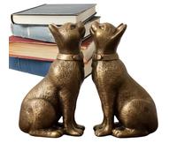Genérico Katzen Bücherstützen - Retro Katzenfigur aus Harz Dekorativ | Buchstützen Set - Für Kinderbücher Bibliothek Arbeitszimmer Schlafzimmer Studenten Lehrer Leseratten Kinder