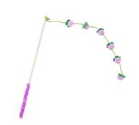 Genérico Katzenangel - Design | Katzenstab - Interactive Cat Wand Toy - Federstab für Wohnungskatzen Kätzchen Interaktives Spielzeug gegen Langeweile Bunt Plüsch mit Glocke Robust