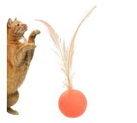 Genérico Katzenspielzeugkugeln - Katzenbälle, Langeweile Relief Toy,Sensorische Stimulationskatze mit Feder für Kätzchen Training Jagd in Indoor Outdoor Spiele Langeweile Relief