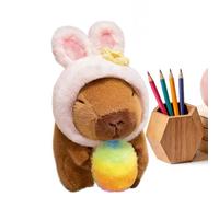 Genérico Kawaii Capybara Plush Toy, Holiday Egg Cuddle Doll, Rabbit Hat Stuffed Animal For, Soft Animal Plush Cushion, Cute Capybara Collectible Doll, Snuggle Comfort Gift Toy