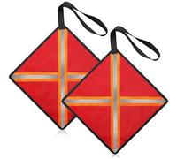 Generico Kayak Flag - Kayak Reflective Flag, for Truck Loads,Tear-Resistant Reflective Warning Accessories 2 Piece Use for Canoe Boat Travel Outdoor Hauling Towing Truck Kids Adult, Safety Banner