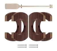 Genérico Kayak Paddle Mount, Wall Storage Oar Holder Set, 4 Piece Secure Hanging System, Heavy Duty Steel Bracket Build, Space Saving Garage Design Style, Garage Shed Basement Use for Canoe