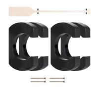 Genérico Kayak Paddle Mount, Wall Storage Oar Holder Set, 4 Piece Secure Hanging System, Heavy Duty Steel Bracket Build, Space Saving Garage Design Style, Garage Shed Basement Use for Canoe