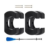 Generico Kayak Paddle Mount, Wall Storage Rack, Canoa Oar Holder, Heavy Duty Steel Bracket for Secure Display Use 4 Piece Set Garage Shed Basement Cabin Fishing Kayak Equipment Organizer