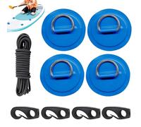 Genérico Kayak Rigging - Sturdy Deck Cord for Tie-Down Storage with End Hooks, Rope and Adhesive Patch Accessories for Canoe, Paddleboard, Rafting, Fishing, Boating, and Camping, 8.2Ft