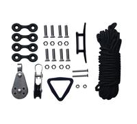 Genérico Kayak Trolley Kit | Kayak Stability Heavy Duty Screws Hook Set | Ring Pad Eyes, Rope Cleat Carabiner System, 30 Feet Paracord, | for Ķayak Canoe Boat Outdoor Hiking Camping Fishing River Use