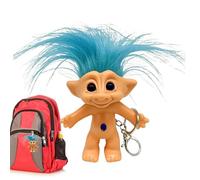 Generico Kechchain Muñeca Troll - Buen Troll Dolls Tecla Llave | Figurita De Pelo De Color Loco | Muñecas Trooll Vintage | Adorable Keyring Anti-Lost Para Regalos Y Coleccionistas