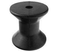 Genérico Keel Roller Shaft - 3in Rubber Boat Trailer Roller 80x75x75mm | Bow Stop Guide With ½ Shaft | Durable Boat Trailer Accessory For Smooth Launching And Landing Black Rubber.