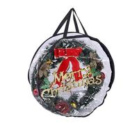 Genérico Keep Your Festive Decorations in Pristine Condition with This Clear Waterproof Wreath Storage Container. Designed from, dustproof PE Material, it Protects Your Christmas, Easter, and Seas