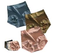Genérico Keepholdon Ice Silk Panties Premium Satin Ice Silk Moisture-Absorbing Panties Ladies Ultra-Thin Non-Marking Underwear (I,3XL)