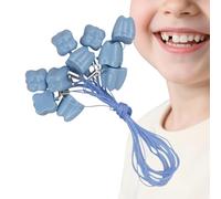 Genérico Keepsake Box, 10 Pieces Teeth Shape Holder, Kids Tooth Storage Set, Holder with Secure Lid and Name Label, Container for Child Boy Girl for Home Travel Nursery School Preservation