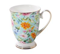 Genérico Keramik-Teetasse, Handgefertigte Keramiktasse, Florale Kaffeetasse Mit Henkel, Kaffeetassen In Leuchtenden Farben Und Mustern, Teetasse Aus Porzellan Aus Knochenporzellan Für Kaffeegetränke)