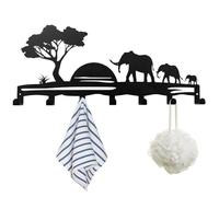 Generico Key Hanger - 7-Hook Adhesive Metal Rack | Decorative Entryway Key Holder - Ideal for Front Door, Bedroom, Kitchen, Bathroom, Office, Apartment & Home Decor - Also Holds Towels, Bags, Hats