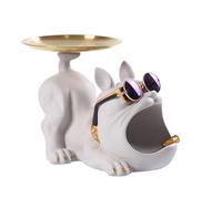 Generico Key Holder Bowl, Entryway Bowl, Resin Bulldog Statue with Storage Box, Cute Desk Organizer for Kitchen Counter, Living Room and Home Decorative Display, Multicolor