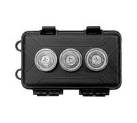 Genérico Key Lock Box, Magnetic Key Case, Weather Proof Compact Portable Metal Attachment Lightweight Strong Grip, Keys Hider Box for Car Home SUV, .12x3.35x1.77inches, Black