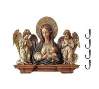 Genérico Key Rack - Wood Religious Space Saving Hanger with 4 Hooks | Spiritual Wall Mount Organizer with Scripture Engravings for Friends, Entryway Shelves, Home Bedrooms and Indoor Hallways