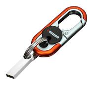 Genérico Key Ring - Carabiner Zinc Alloy Car Key Chain with 2 Keys Rings | Unisex Easy Disassemble Mini Outdoor Tools for Car Keys Home and Pendants for Everyday Carry, 6.8 * 2.1cm