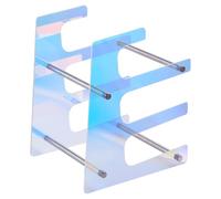 Genérico Keyboard Display Stand 3 Tier Mechanical Keyboard Storage Rack, Acrylic Keyboards Holder Organizer for Three Mechanical Keyboards, Colorful Desktop Display Shelf for Setup and Office Desk