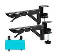 Generico Keyboard Stand - 19x5.7cm Hand Rest Bracket | Keyboard Sтand, No-Punch, Ergonomic Desk Extender Tray Clamp, 2pcs Cold Rolled Steel Foldable Organizer for Home, Study Room, Office