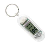 Genérico Keychain Clock - Portable Mini Watch for Students | Transparent PP Build, Silent Electronic Timepiece, Exam Review Library Tool, Travel Outdoor Sports Accessory, Compact 6.5x2.5x1cm Size
