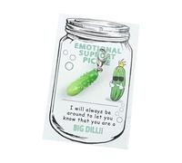 Genérico Keychain - Cute Resin Cucumber Keyring For Positivity | Miniature Food Charm With Encouraging Card | For Purse Bag Keys Wallets Decoration, Whimsical Collectible F0r Birthdays Holidays