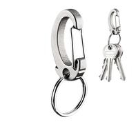 Genérico Keychain For Men - Titanium, Pocket Car Keychain - Carabiner Key Chain Clip, Quick Release Car Key Chain Rings, Carabiner Hooks Heavy Duty