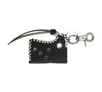 Genérico Keychain Making Kit, Punk Keychain, 3.15x2.48x0.79 Inches Pu Leather with Portable Organizer, Tool Case Keychains for Outdoor Activities, Men, Teens, Adults, Friends, and Couples