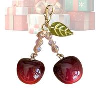 Genérico Keychain Pendant - Realistic Collectible Ornament | Cherry Fruit Keychain Pendant, for Adults Women Girls Students School Travel Commuting Phone Case Tote